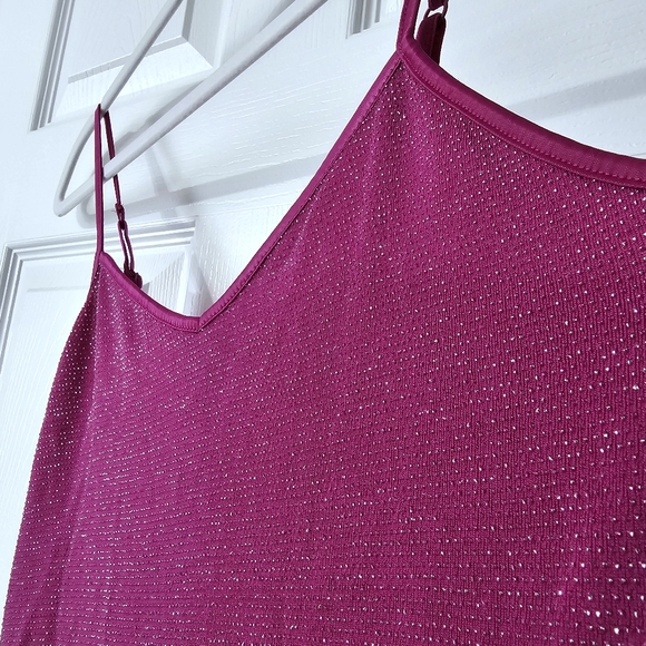 Express Metallic V-Neck Cami Tank Top - Size M - Picture 8 of 10